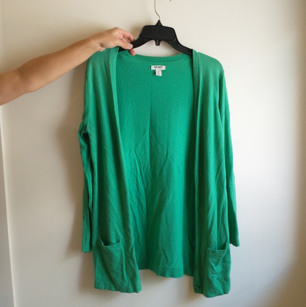 Old Navy green cardigan